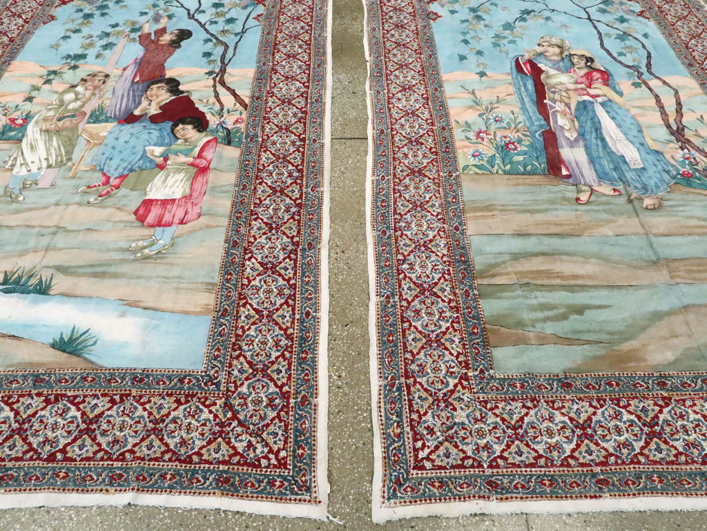 Vintage Persian Isfahan Ghalamkari Textile, No.28904 - Gsblank