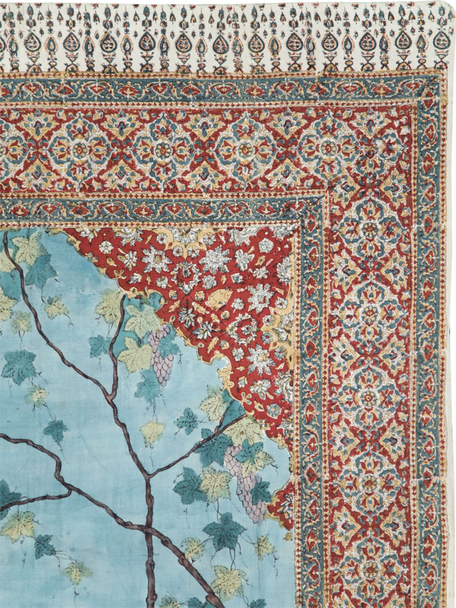 Vintage Persian Isfahan Ghalamkari Textile, No.28905 - Gsblank