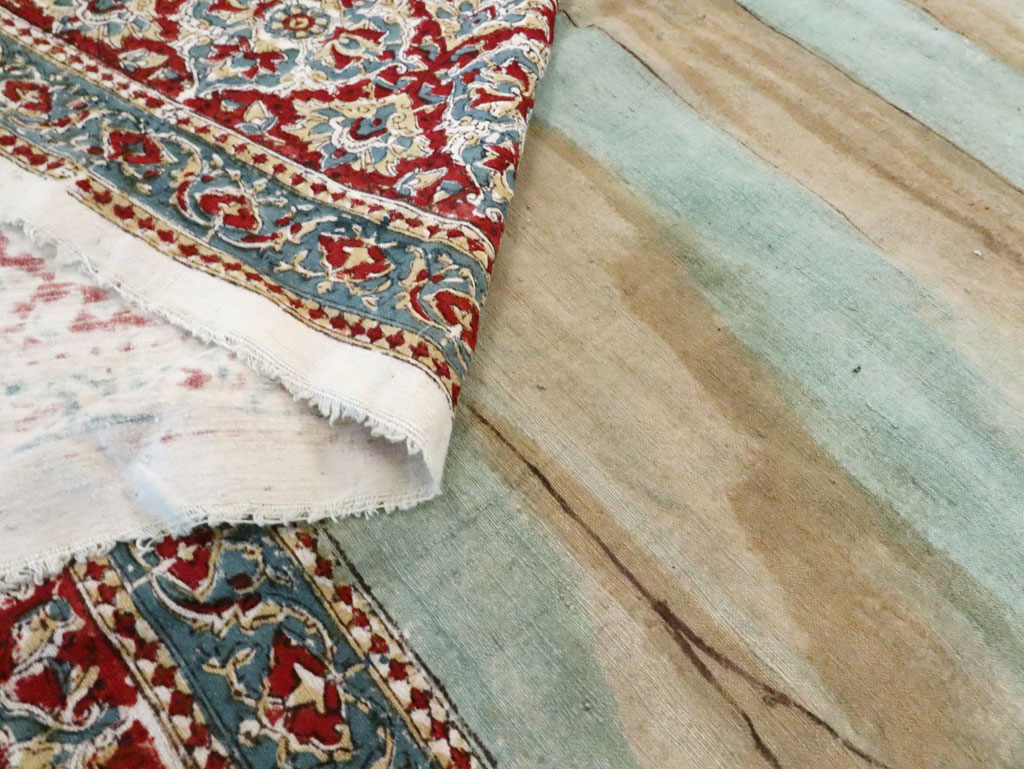 Vintage Persian Isfahan Ghalamkari Textile, No.28905 - Gsblank