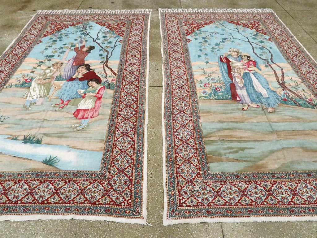 Vintage Persian Isfahan Ghalamkari Textile, No.28905 - Gsblank