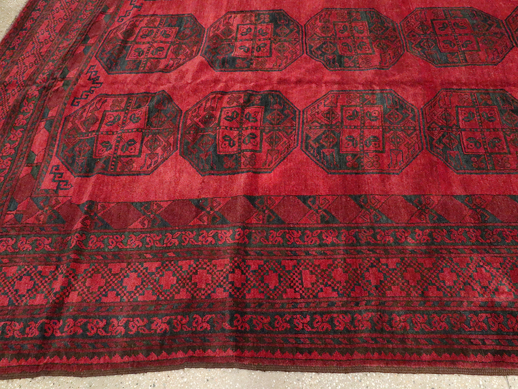 Vintage Central Asian Bokhara Large Room Size Carpet, No.28910 - Gsblank