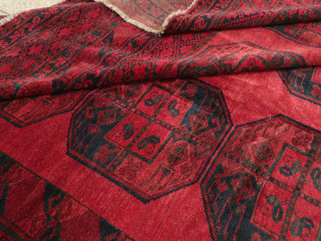 Vintage Central Asian Bokhara Large Room Size Carpet, No.28910 - Gsblank