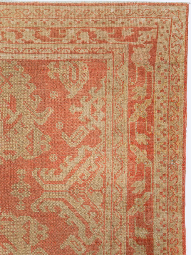 Vintage Turkish Oushak Wide Gallery Runner, No.28911 - Gsblank