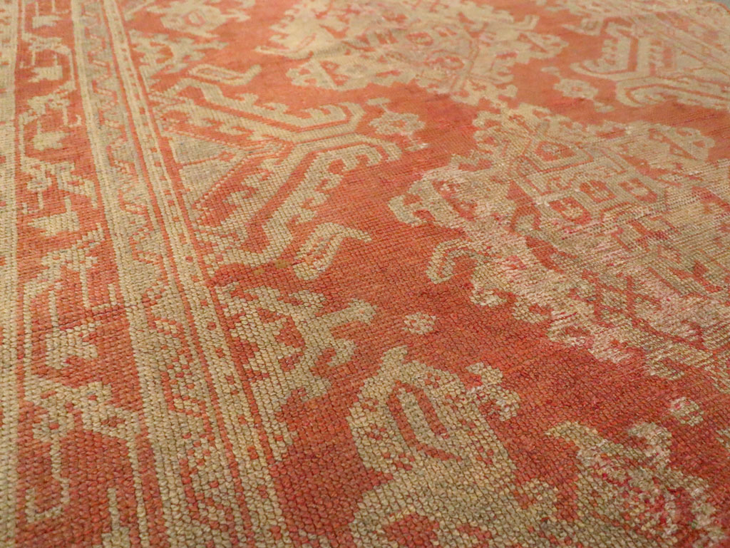 Vintage Turkish Oushak Wide Gallery Runner, No.28911 - Gsblank