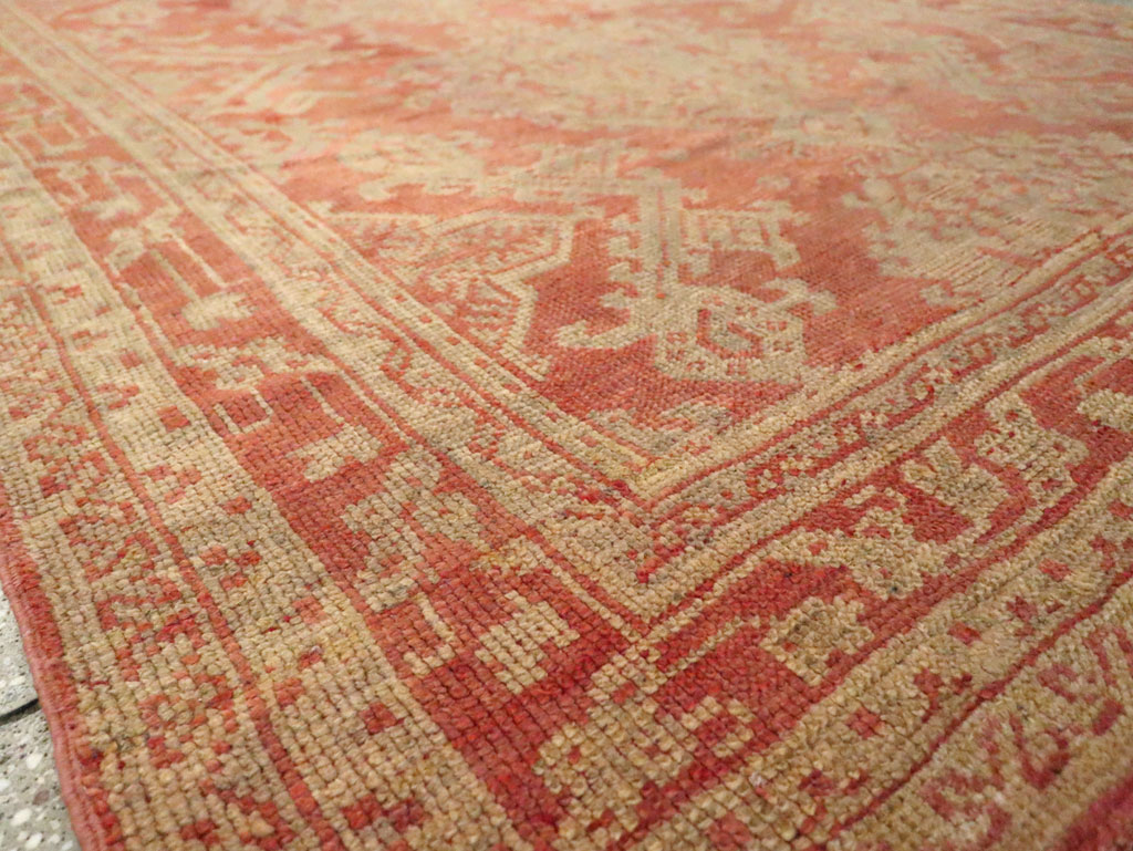Vintage Turkish Oushak Wide Gallery Runner, No.28911 - Gsblank