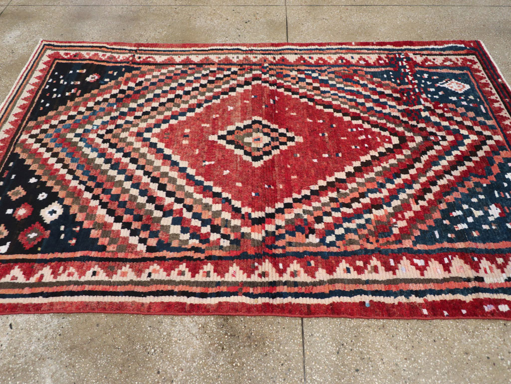 Vintage Persian Gabbeh Tribal Accent Rug, No.28915 - Gsblank
