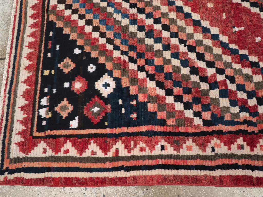 Vintage Persian Gabbeh Tribal Accent Rug, No.28915 - Gsblank