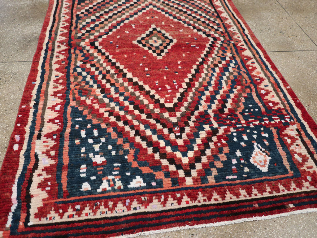 Vintage Persian Gabbeh Tribal Accent Rug, No.28915 - Gsblank