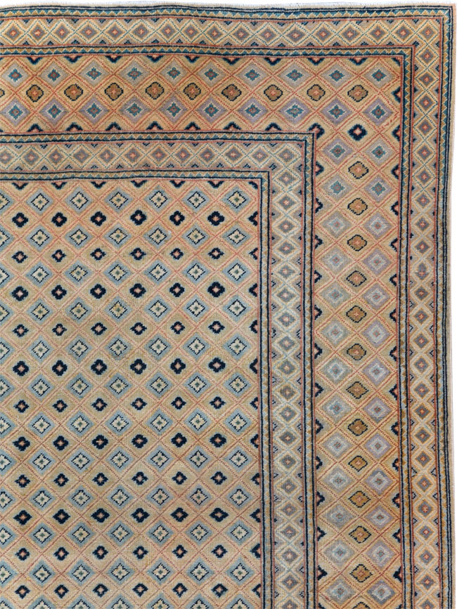 Vintage Persian Kashan Room Size Carpet, No.28918 - Gsblank