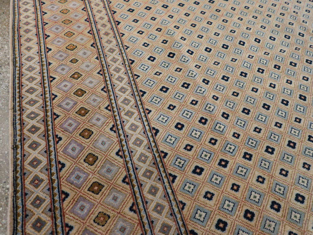 Vintage Persian Kashan Room Size Carpet, No.28918 - Gsblank