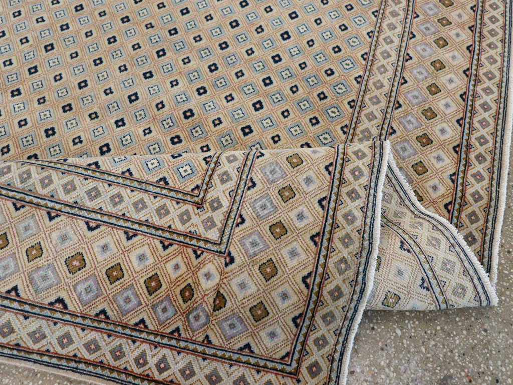 Vintage Persian Kashan Room Size Carpet, No.28918 - Gsblank