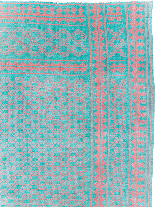 Vintage Persian Reversible Flatweave Kilim Accent Rug, No.28926 - Gsblank