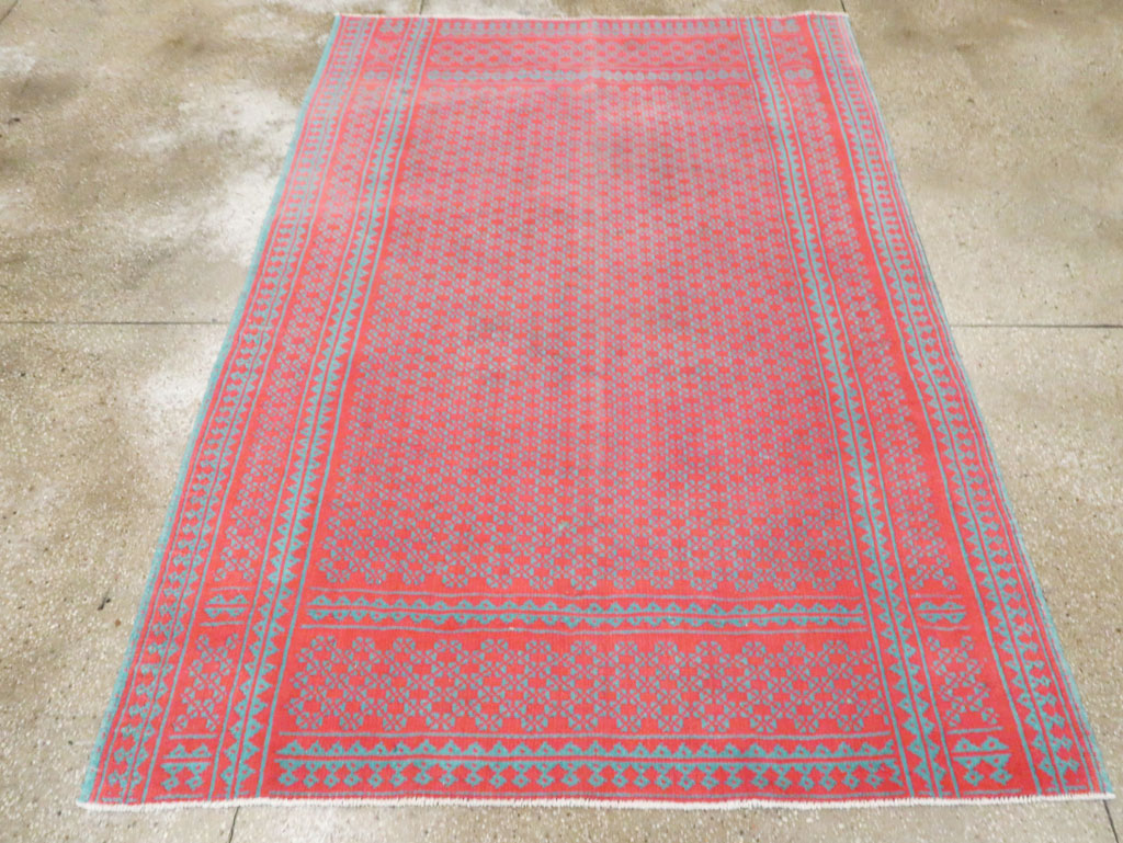 Vintage Persian Reversible Flatweave Kilim Accent Rug, No.28926 - Gsblank