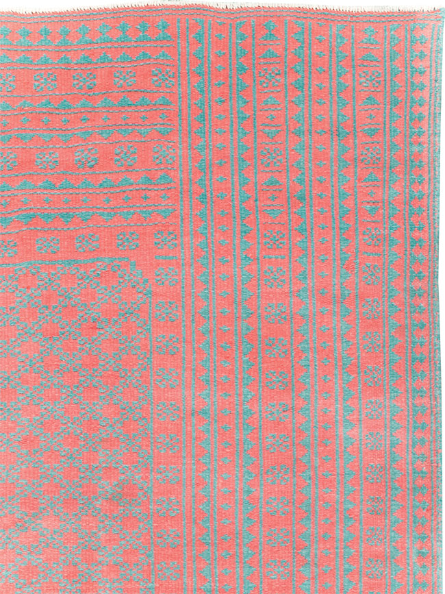 Vintage Persian Flatweave Kilim Accent Carpet, No.28927 - Gsblank