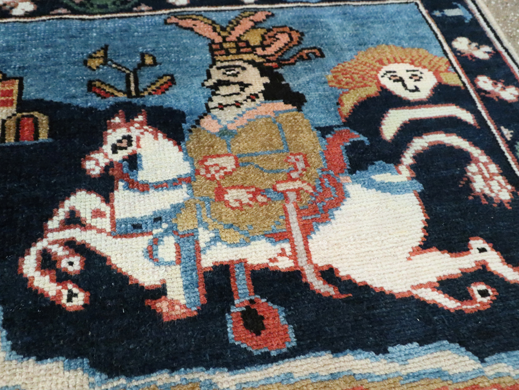 Vintage Pictorial Tabriz Rug, No.28934 - Gsblank