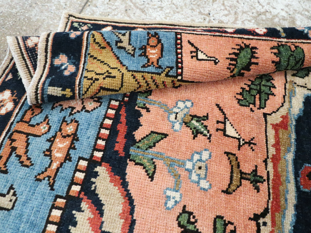 Vintage Pictorial Tabriz Rug, No.28934 - Gsblank