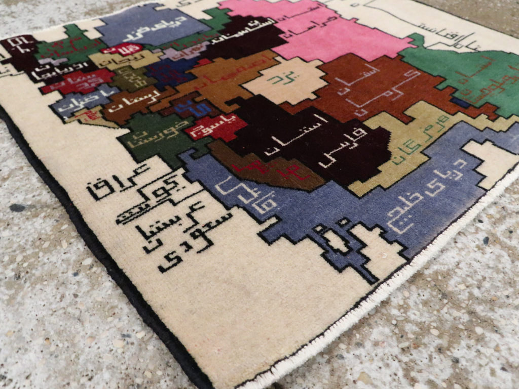 Vintage Persian Baluch Map Rug, No.28935 - Gsblank