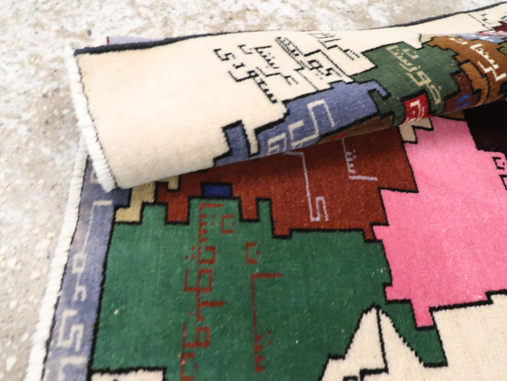 Vintage Persian Baluch Map Rug, No.28935 - Gsblank