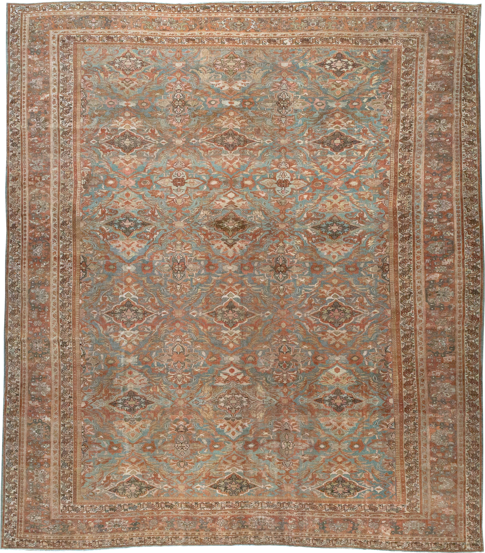 Antique Persian Malayer Large Square Carpet, No.28936 - Gsblank