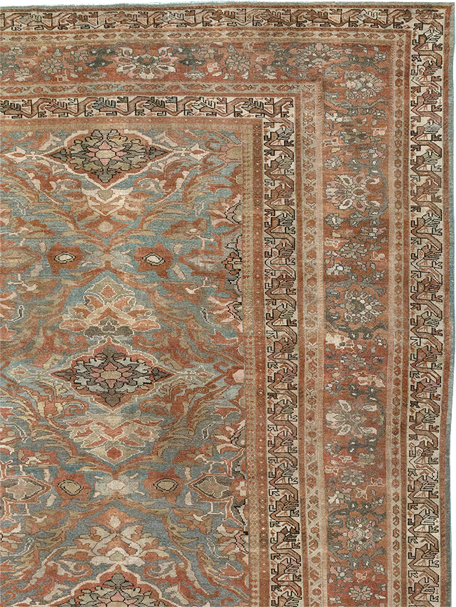 Antique Persian Malayer Large Square Carpet, No.28936 - Gsblank