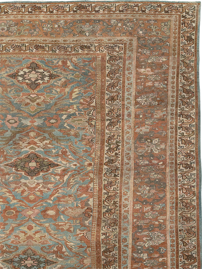 Antique Persian Malayer Large Square Carpet, No.28936 - Gsblank