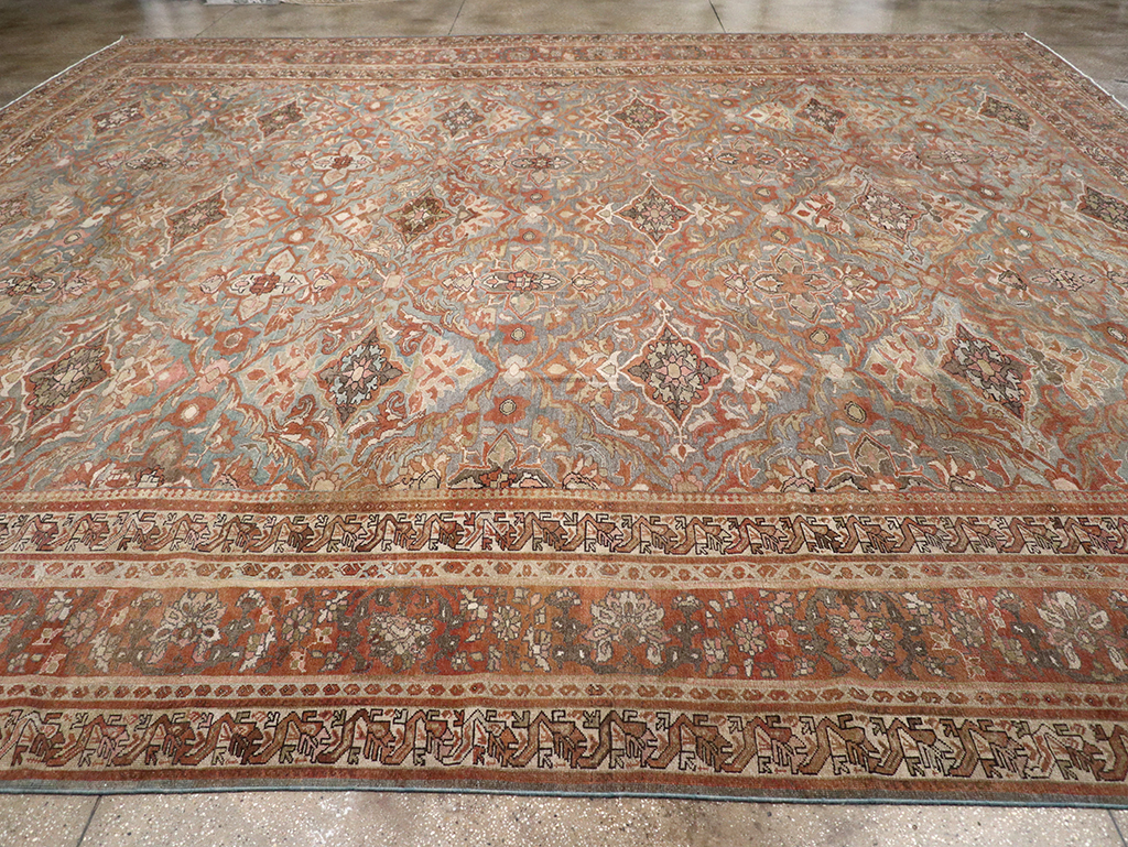 Antique Persian Malayer Large Square Carpet, No.28936 - Gsblank