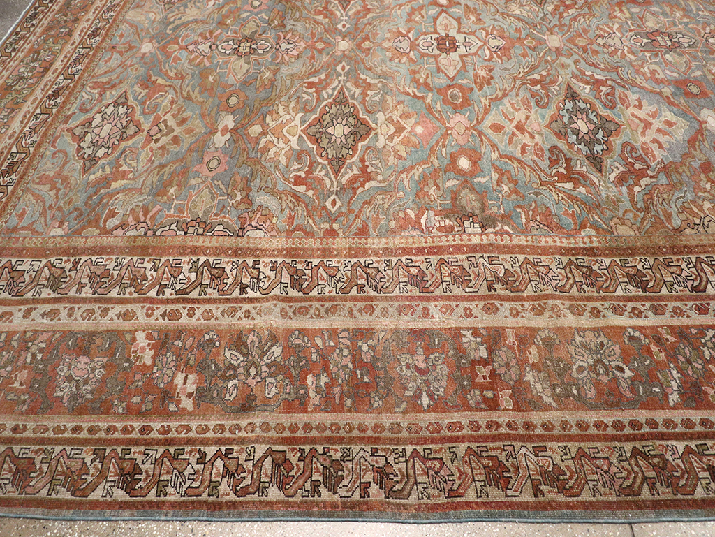 Antique Persian Malayer Large Square Carpet, No.28936 - Gsblank