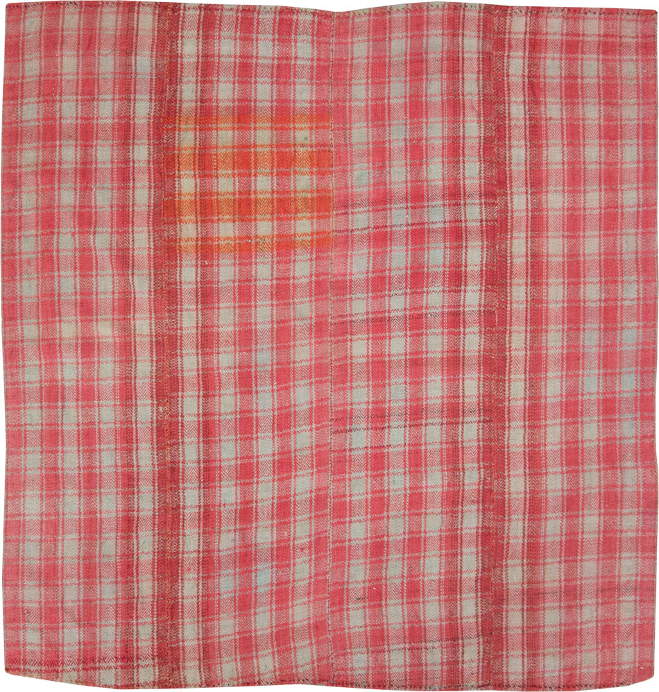 Vintage Persian Plaid Textile, No.28941 - Gsblank
