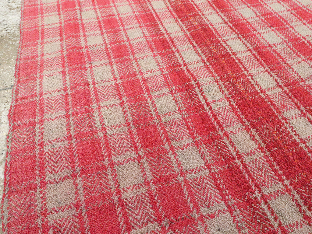 Vintage Persian Plaid Textile, No.28941 - Gsblank