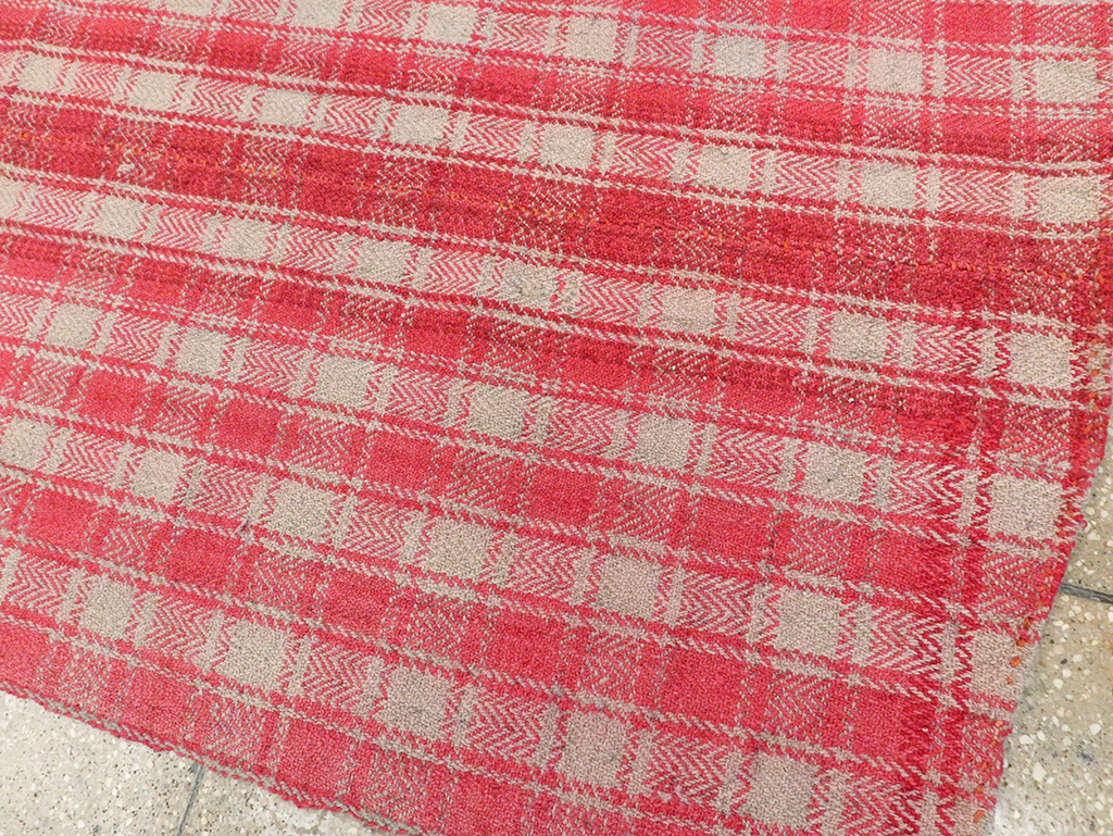 Vintage Persian Plaid Textile, No.28941 - Gsblank