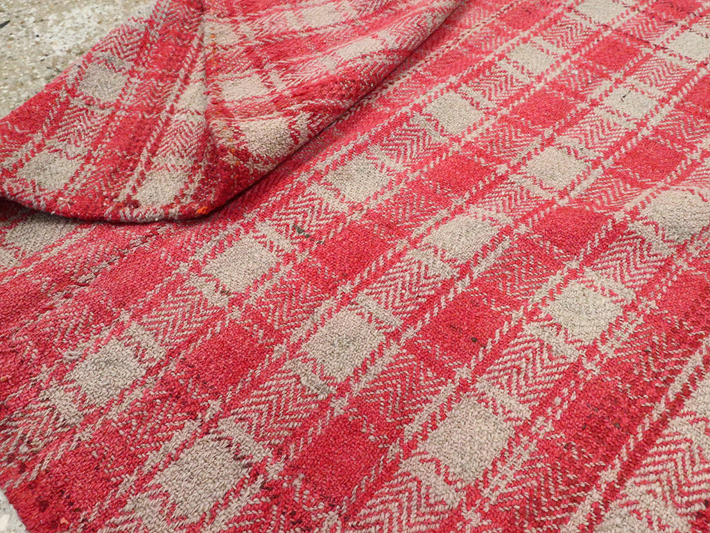 Vintage Persian Plaid Textile, No.28941 - Gsblank