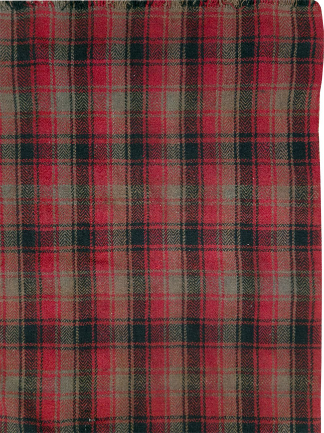 Vintage Persian Plaid Textile, No.28942 - Gsblank
