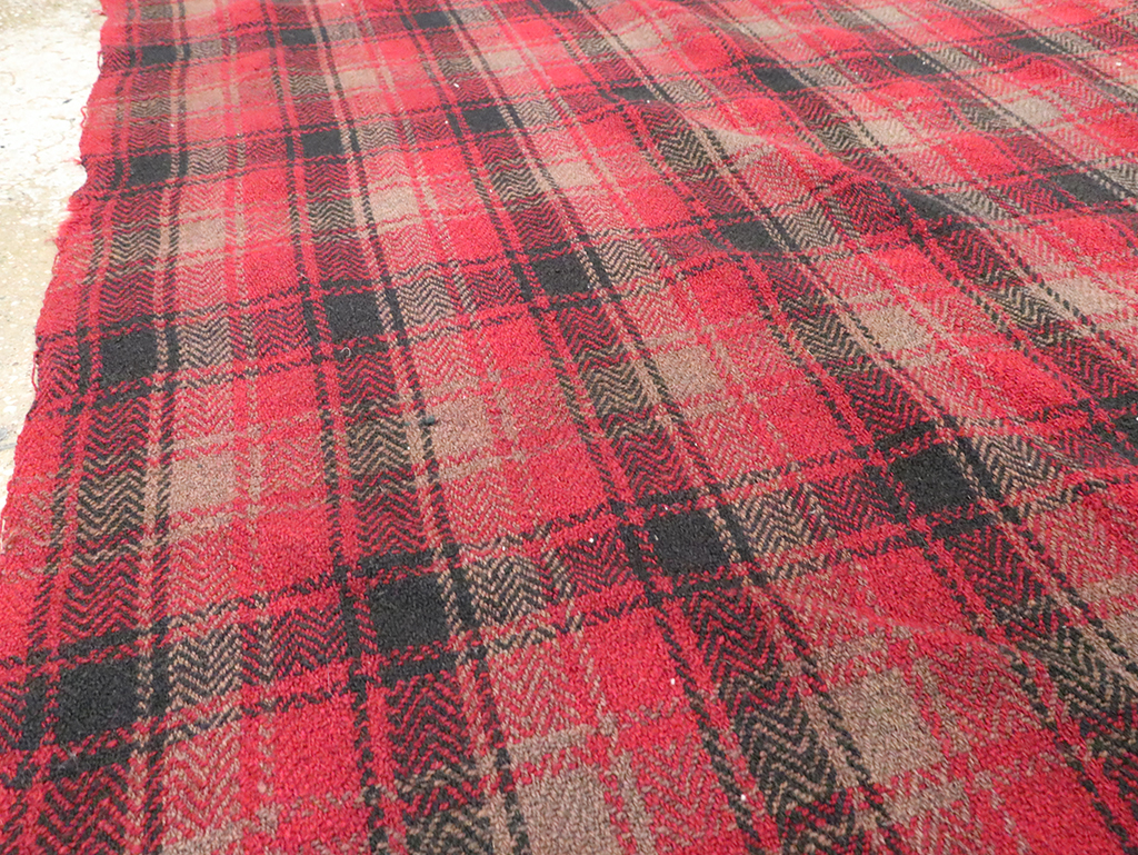Vintage Persian Plaid Textile, No.28942 - Gsblank