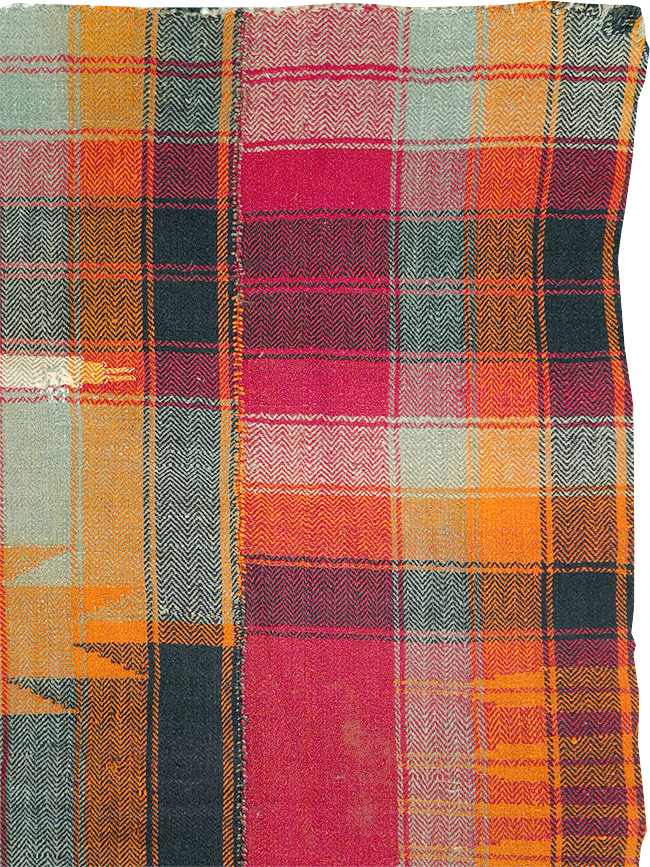 Vintage Persian Square Textile Flatweave, No.28960 - Gsblank