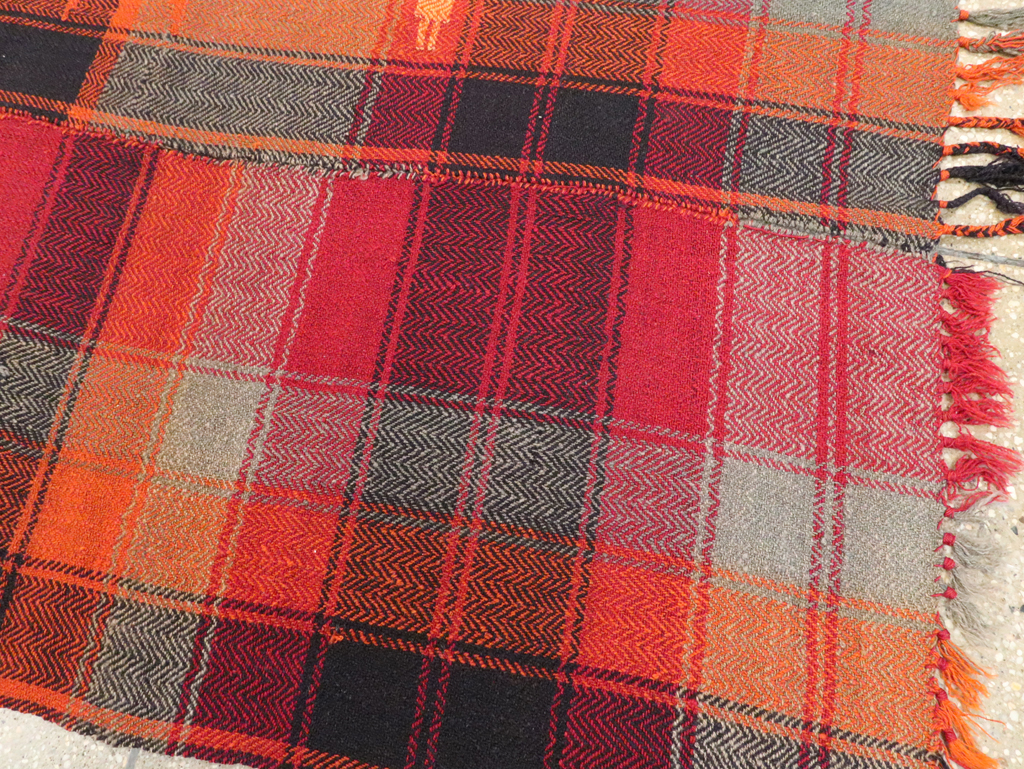 Vintage Persian Square Textile Flatweave, No.28960 - Gsblank