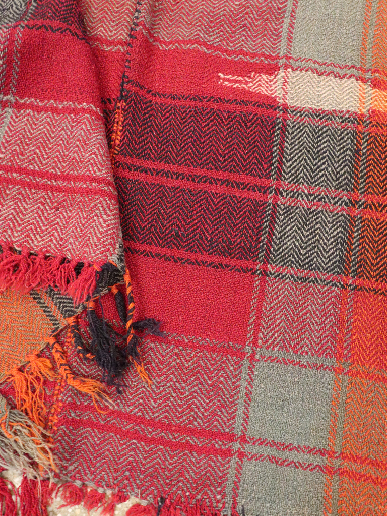 Vintage Persian Square Textile Flatweave, No.28960 - Gsblank