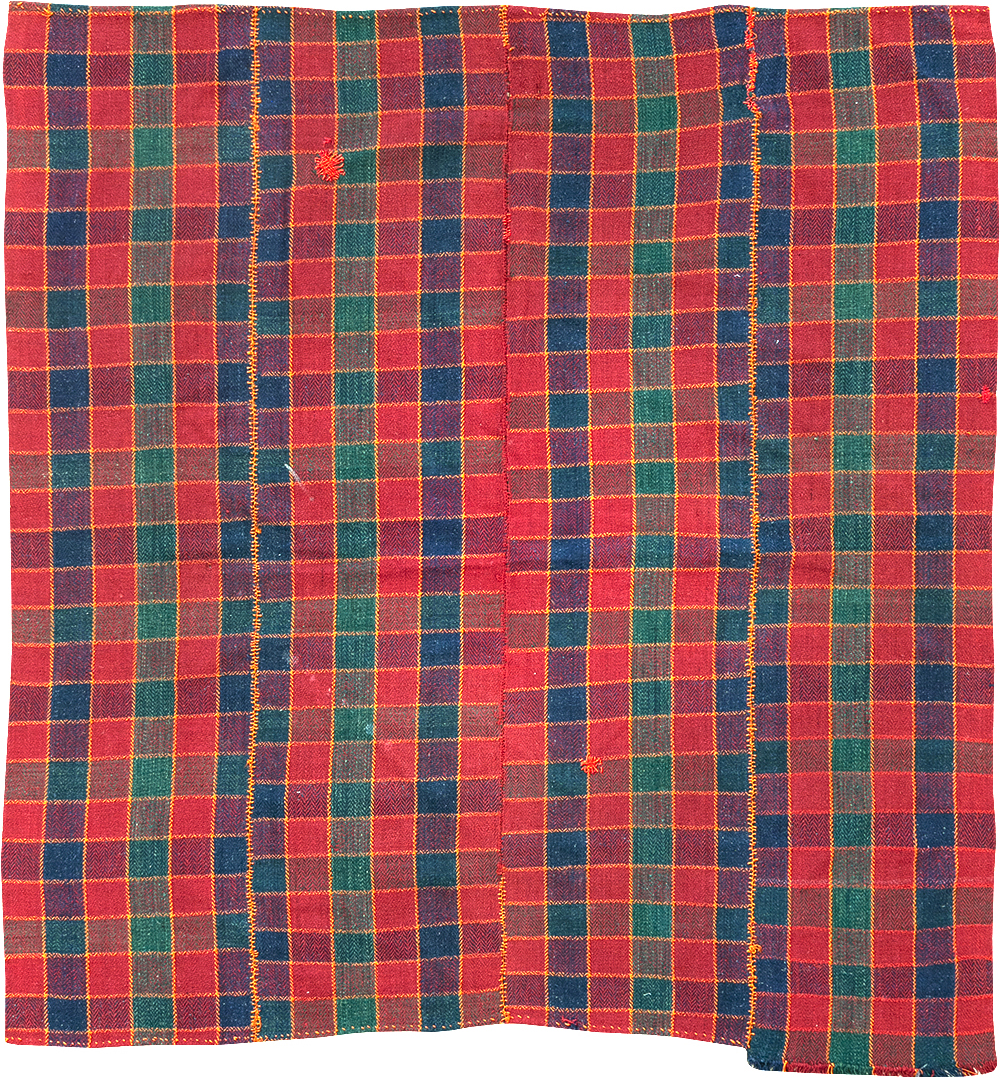 Vintage Persian Plaid Textile, No.28973 - Gsblank