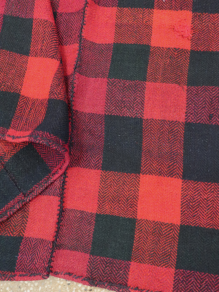 Vintage Persian Plaid Textile, No.28984 - Gsblank