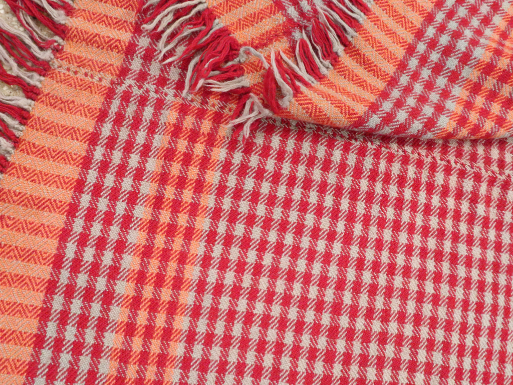 Vintage Persian Square Textile Flatweave, No.28985 - Gsblank