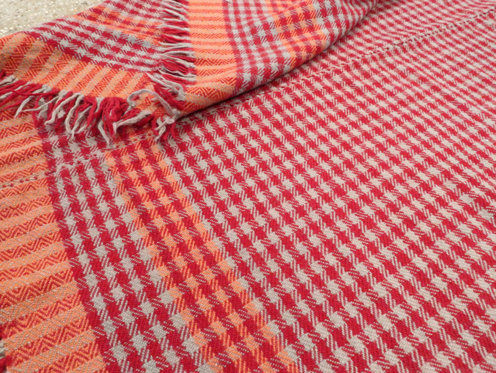 Vintage Persian Square Textile Flatweave, No.28985 - Gsblank