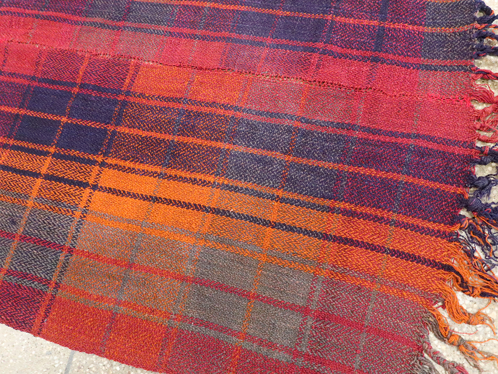 Vintage Persian Plaid Textile, No.29021 - Gsblank