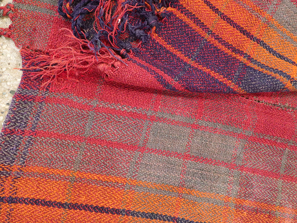 Vintage Persian Plaid Textile, No.29021 - Gsblank