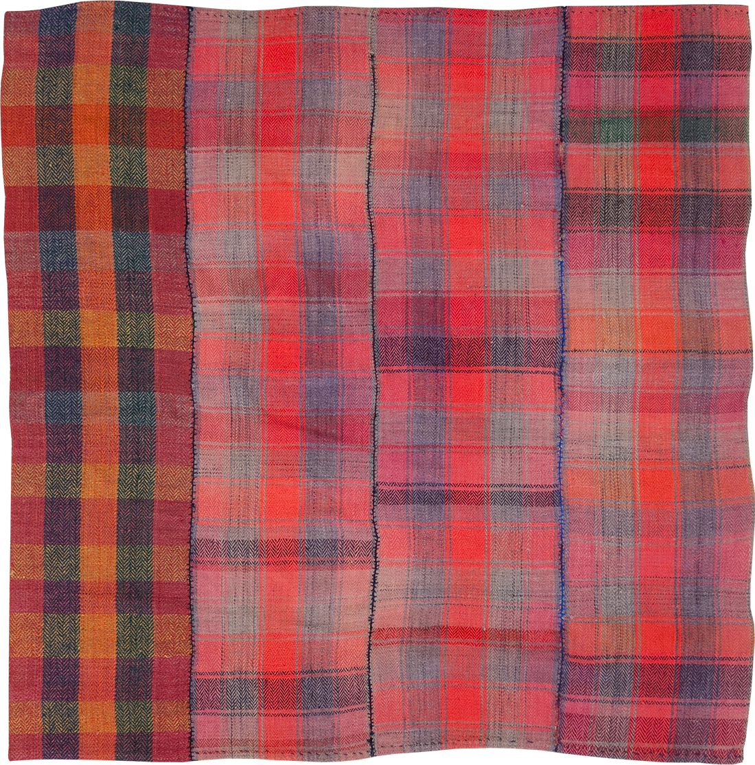 Vintage Persian Plaid Textile, No.29028 - Gsblank