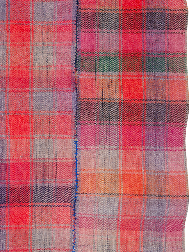 Vintage Persian Plaid Textile, No.29028 - Gsblank