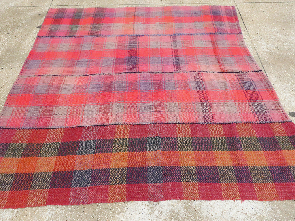 Vintage Persian Plaid Textile, No.29028 - Gsblank