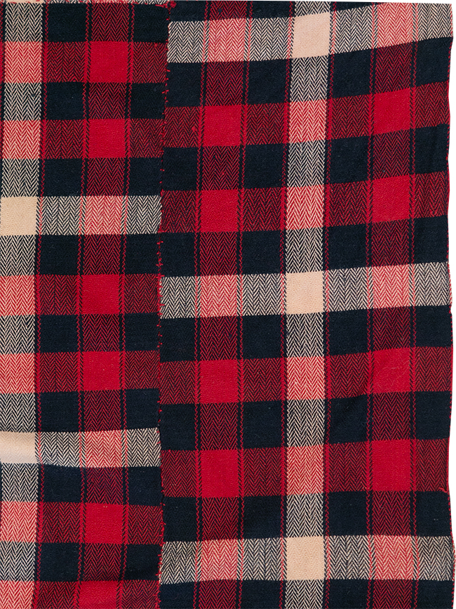 Vintage Persian Plaid Textile, No.29030 - Gsblank