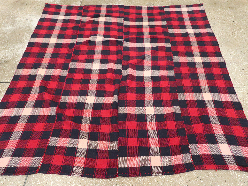 Vintage Persian Plaid Textile, No.29030 - Gsblank