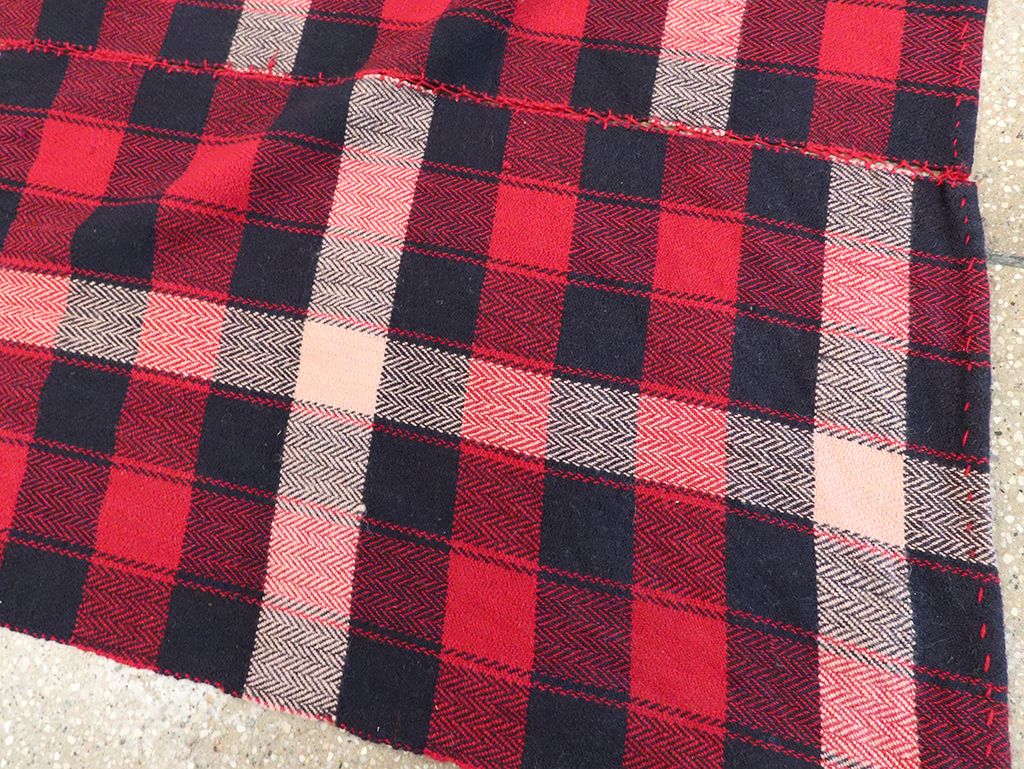 Vintage Persian Plaid Textile, No.29030 - Gsblank