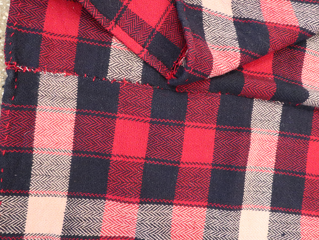 Vintage Persian Plaid Textile, No.29030 - Gsblank