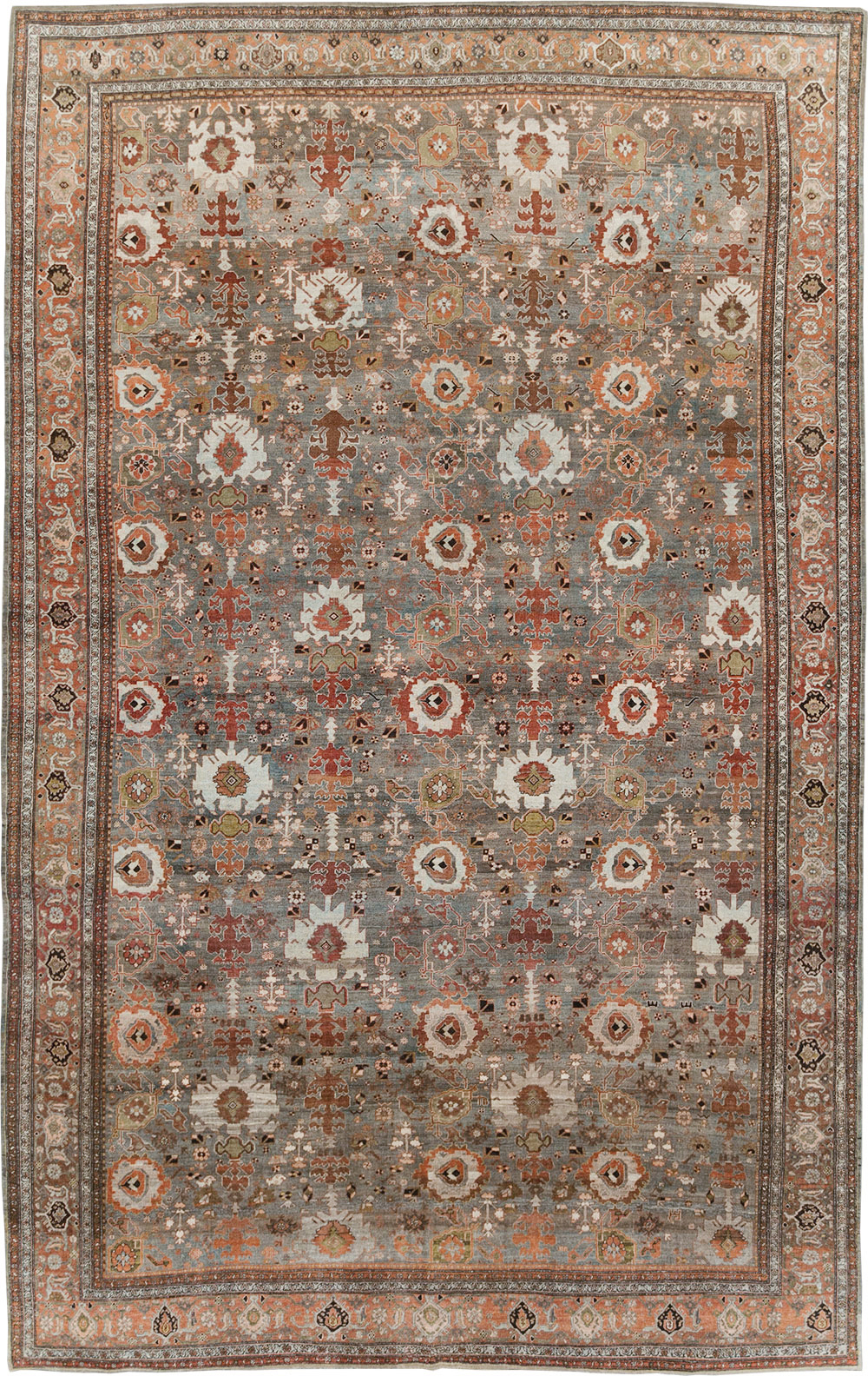 Antique Persian Bidjar Large Room Size Carpet, No.29052 - Gsblank